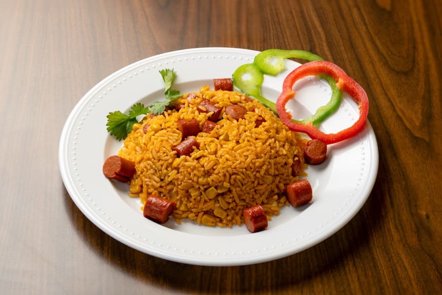 Arroz con Salchichas